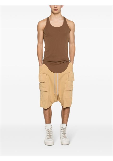 Top con scollo all'americana in marrone - uomo RICK OWENS DRKSHDW | DU01D1152RN44